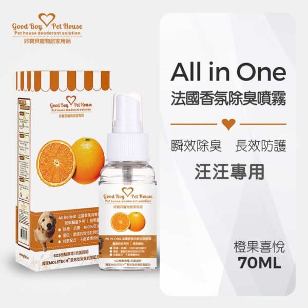 ALL IN ONE法國香氛除臭噴霧70ml-橙果喜悅