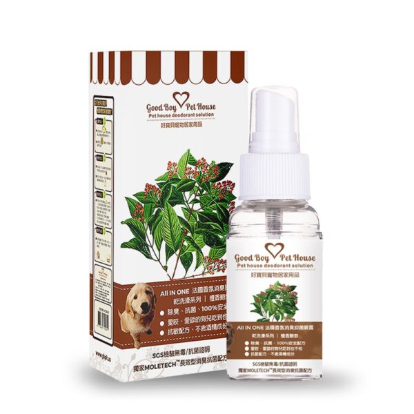 All IN ONE法國香氛除臭抑菌噴霧 乾洗澡系列 – 檀香鮑勃 70ml (汪喵通用)