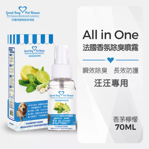 ALL IN ONE法國香氛除臭噴霧70ml-薄荷檸檬