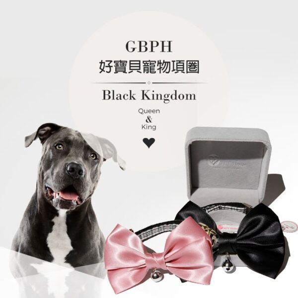 Black Kindom黑色王國系列國王鈴鐺寵物項圈 L-28~40cm：圖片 3