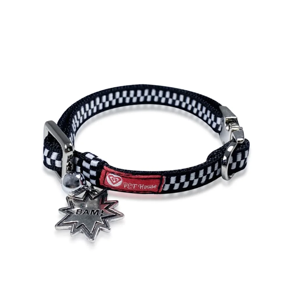 可樂小子系列_黑色格紋運動風項圈