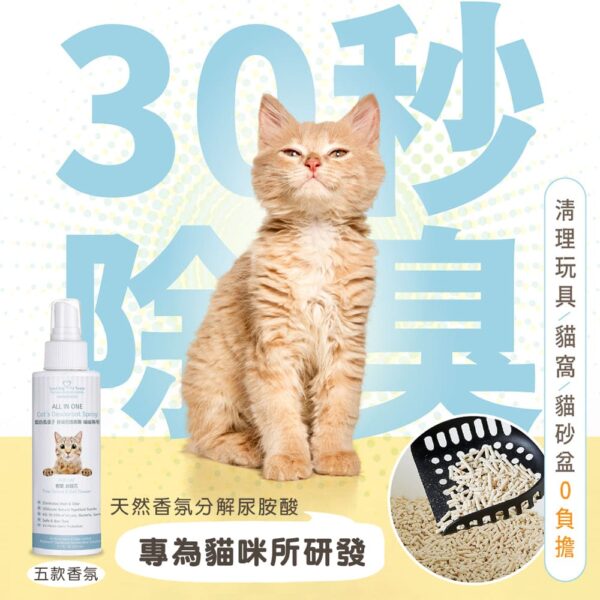 ALL IN ONE 除臭抑菌噴霧-貓咪用 紫色玳玳 150ml：圖片 5