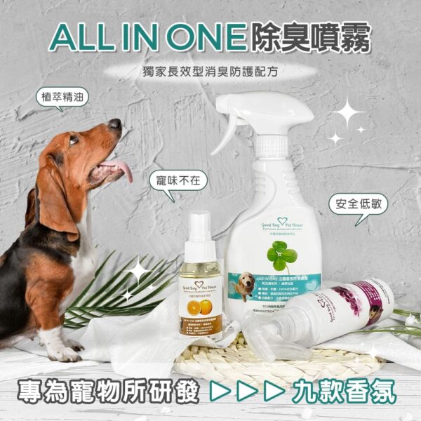 All IN ONE法國香氛寵物除臭防護噴霧 乾洗澡系列 - 綠野仙蹤 500ml  (犬貓通用) 熱銷No.1 清新草原味：圖片 5