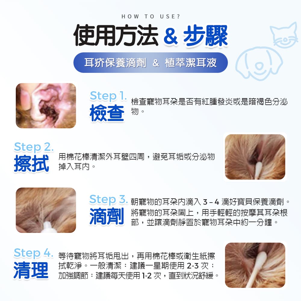 使用方法與步驟 耳疥 潔耳液
