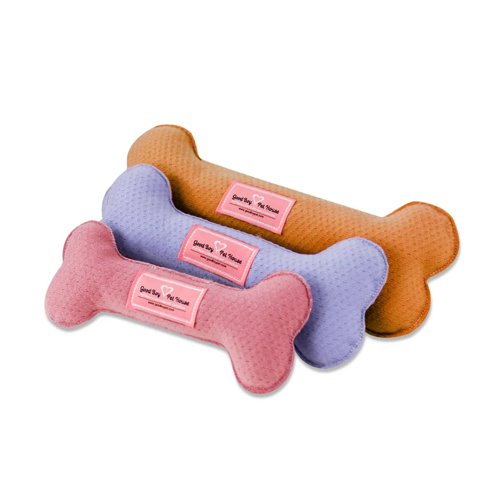 狗狗發聲填充玩具｜柔軟陪伴緩解焦慮，輕量拋接不傷牙｜GBPH好寶貝 https://www.gbph.us/product/bone-shaped-sound-making-toys-three-colors/ 給毛孩最溫柔的陪伴！GBPH 骨頭造型發聲玩具，內含高彈力優質棉花，觸感柔軟不傷牙齦。輕量設計方便拋接，啾啾聲激發好奇心，是幼犬換牙、老犬舒壓或毛孩獨自在家時的最佳安撫玩伴。藍粉黃三色可選，讓狗狗愛不釋手的柔軟咬感