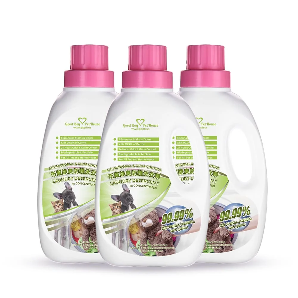 寵物除臭洗衣精｜強效分解貓尿味與過敏原，幼犬老犬環境友善｜GBPH好寶貝 https://www.gbph.us/product/%e5%b8%83%e8%b3%aa%e9%99%a4%e8%87%ad%e9%98%b2%e8%ad%b7%e6%b4%97%e8%a1%a3%e7%b2%be1200mlx3/ 家裡的沙發、睡墊洗完還有尿騷味？GBPH 布質除臭防護洗衣精專為寵物家庭研發，採用生物酵素與草本植萃，能深入纖維分解尿酸結晶與異味分子。不管是老貓尿床、幼犬訓練期的汙漬，或是散步帶回的細菌過敏原，都能一洗即淨。非香味遮蓋、無化學殘留，守護異膚毛孩與多貓家庭的呼吸道健康，讓織品恢復自然清爽。