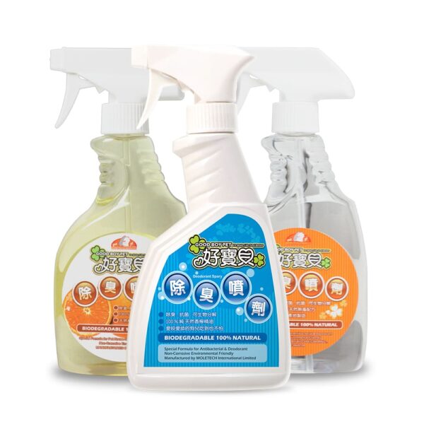 原款寵物除臭抗菌噴霧檸檬香茅+原味無香+橘子清新500ml-3入