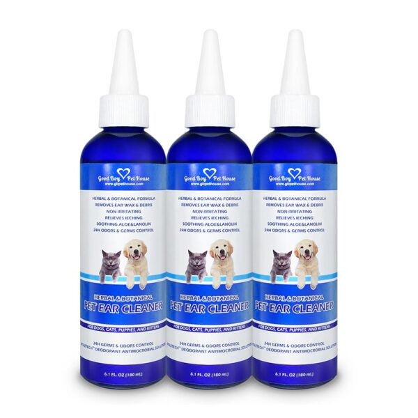 草本植萃極淨寵物潔耳液 180mlX3 (犬貓通用)