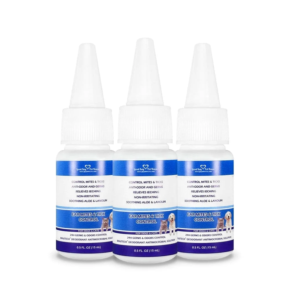 一瓶 草本植萃寵物耳疥保養滴劑，寵物耳道健康守護者。