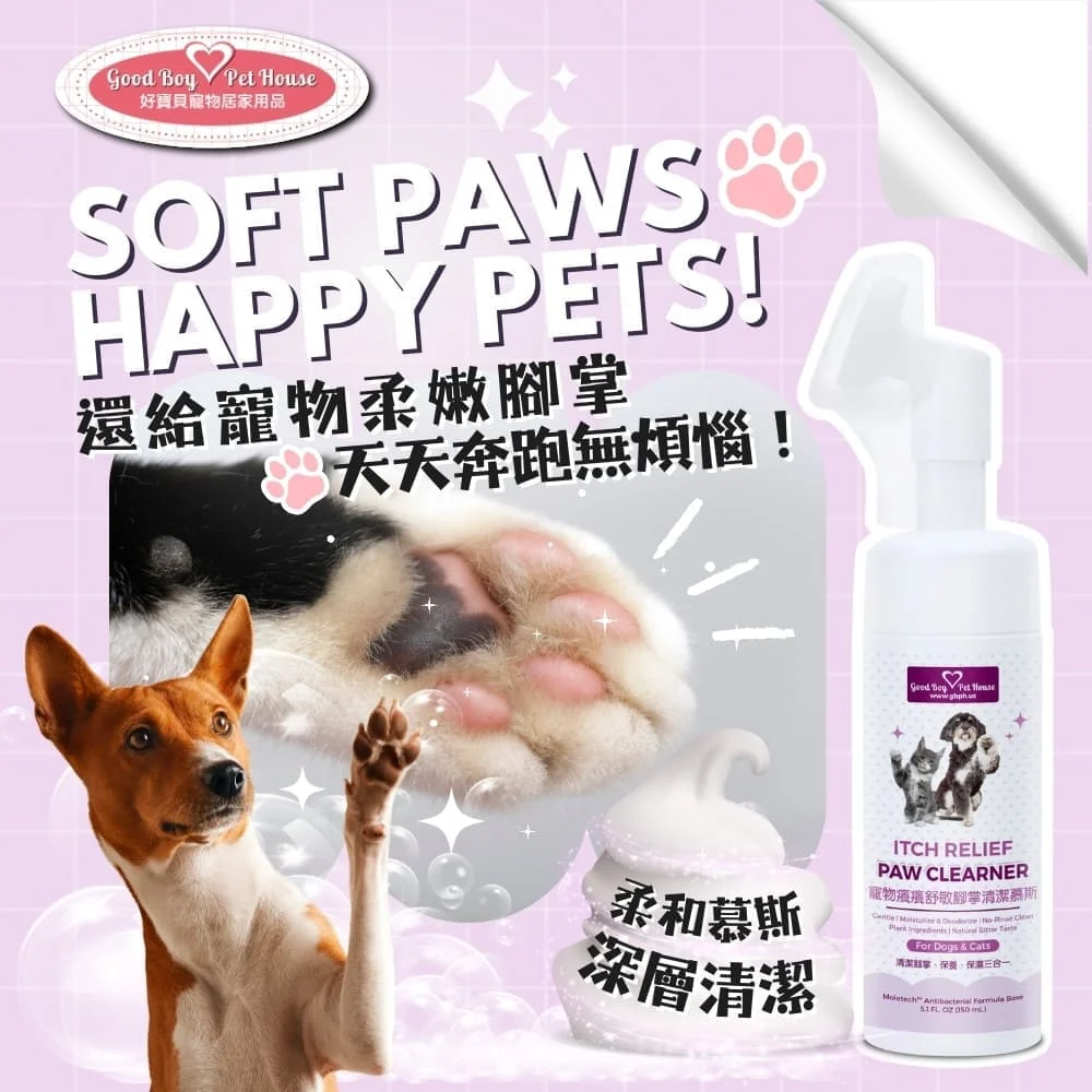 🐾 毛孩腳腳癢癢、一直啃會拉肚子怎麼辦? 毛孩每天出門散步、踩草地,腳掌不只沾滿灰塵 還容易引來細菌、過敏原 時間一久就開始紅紅癢癢、忍不住舔個不停…😥 🌿 《GBPH好寶貝 #寵物癢癢舒敏腳掌清潔慕斯 》 這瓶集「清潔+舒敏+防舔咬」於一身 是每位毛孩家長都該入手的居家常備款!